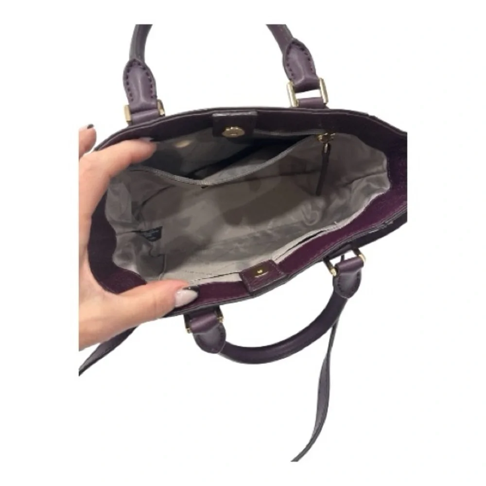 Michael Kors Dark Purple Studded Satchel  Rare XS Aria Studded Satchel Crossbody